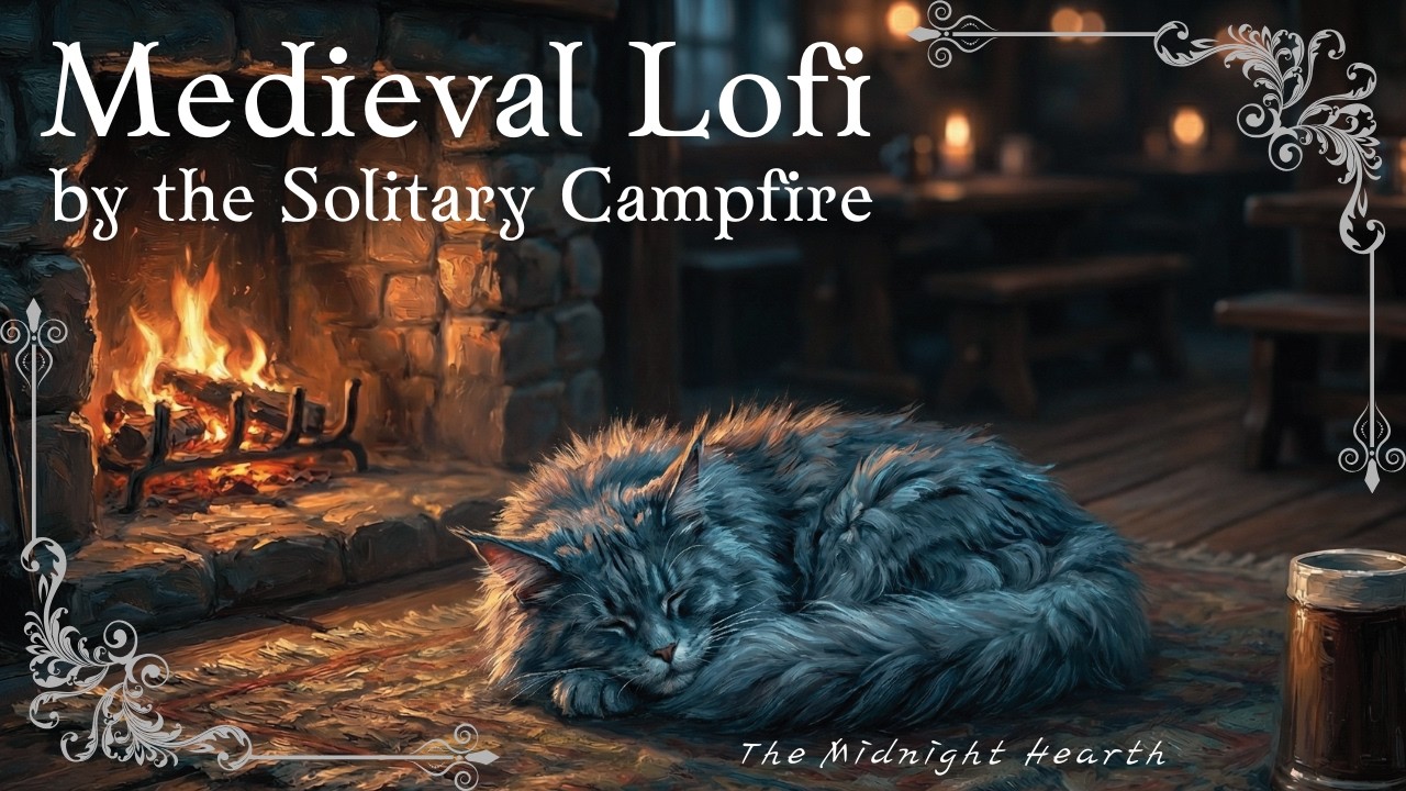 Lofi Playlist🔥The Midnight Hearth | Calm Focus | Cozy Chill | Fantasy Music For Study & Relaxing