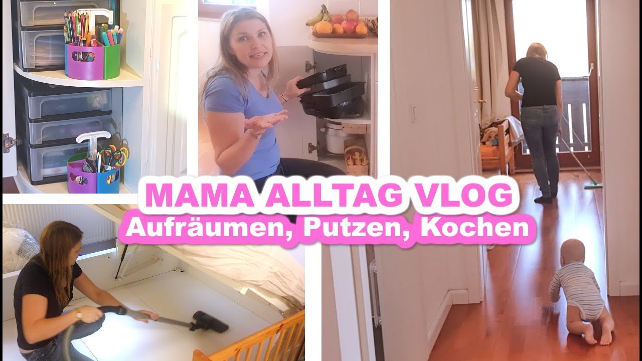 Mama Alltag Vlog deutsch 🌸 Putzmotivation, Bastelecke organisieren, Kochen