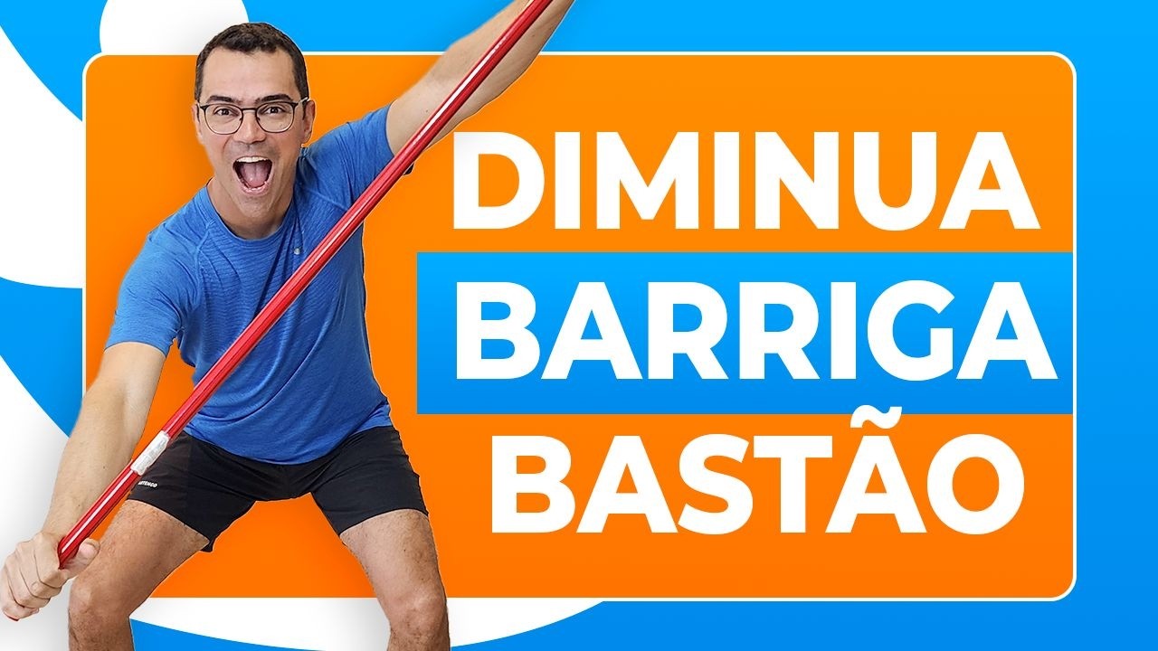 ELIMINE a BARRIGA Rápido | Caminhada em Casa com Bastão 30 Minutos