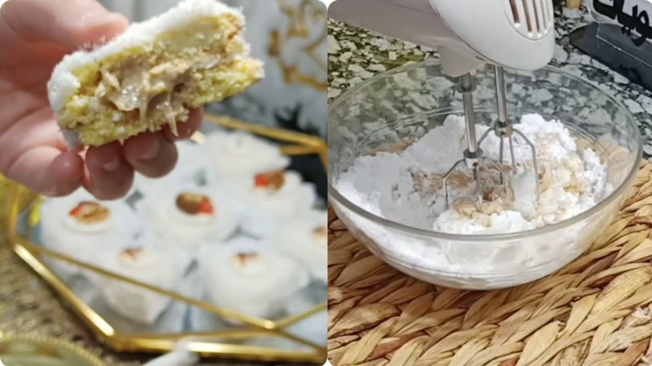 بعيدا عن التعقيدات وكثرة المكونات 🤩 حلوة للعيد بنة خرااافية لازم تجريوها 🤩حلويات امال العباسية