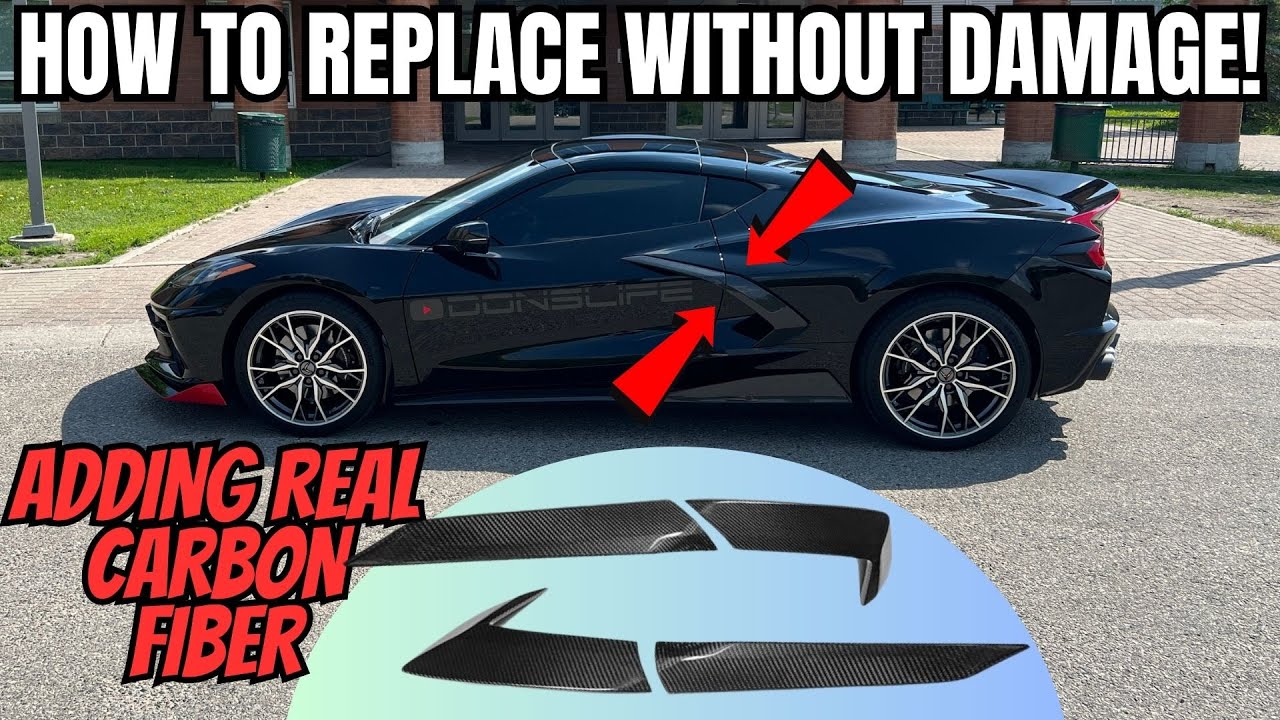 Corvette C8 EOS Carbon Fiber Door and Fender Vent.  How To Remove and Install