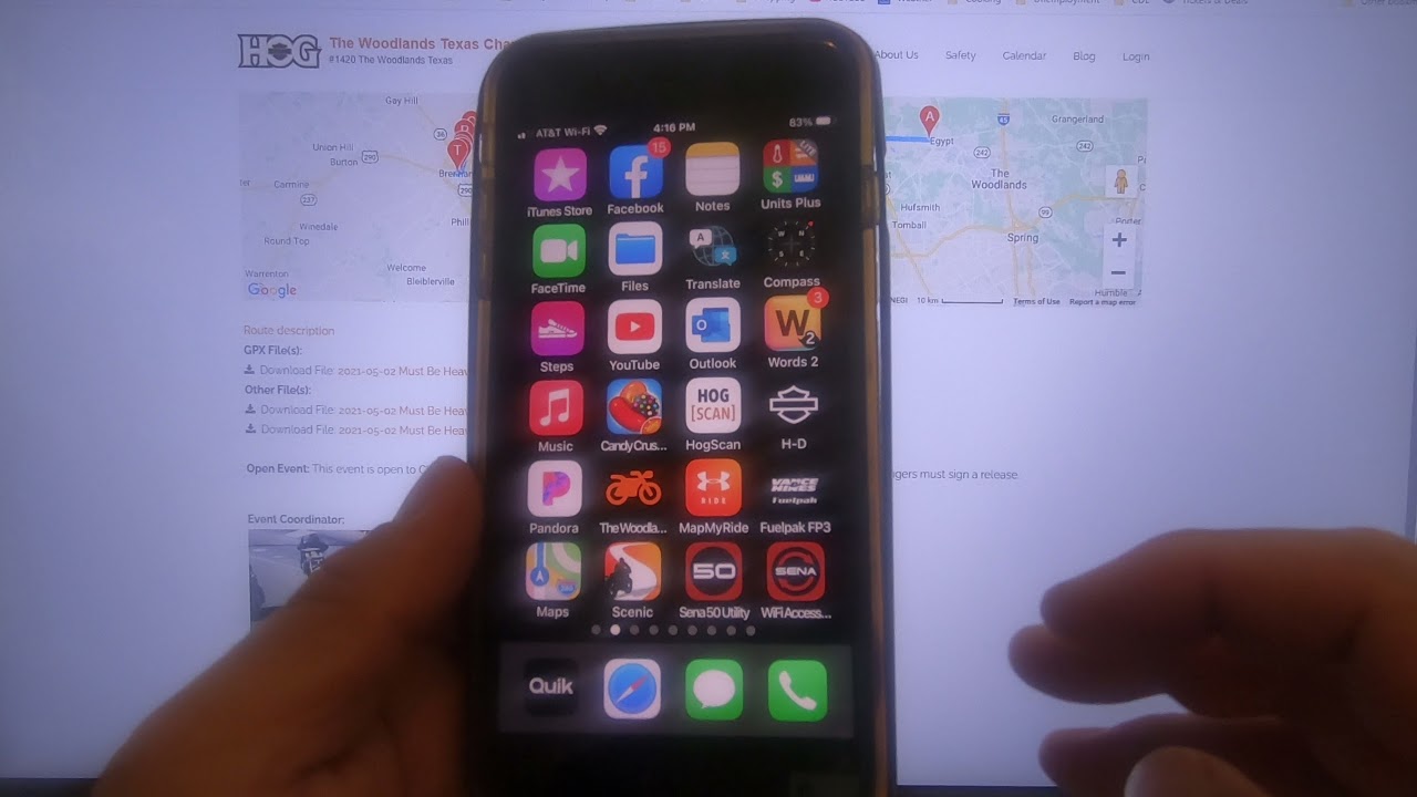 Scenic navigation app use.  transferring GPX file to the app.