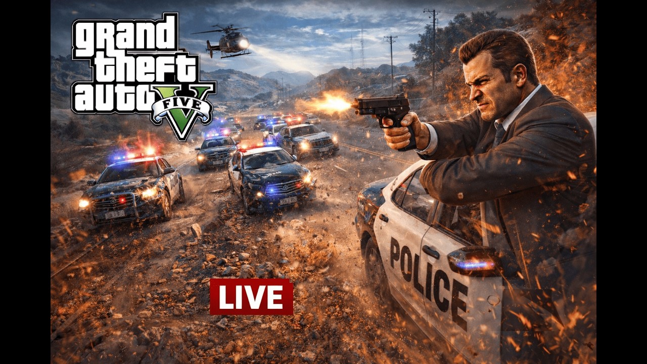 GTA 5 LIVE 🔴 Epic Police Chase Gameplay 🚔🔥