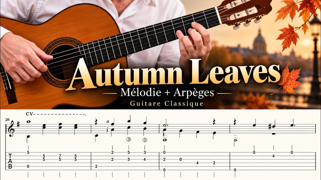 Autumn Leaves | Les Feuilles Mortes | #tablature #partition #score #guitar #guitarpro