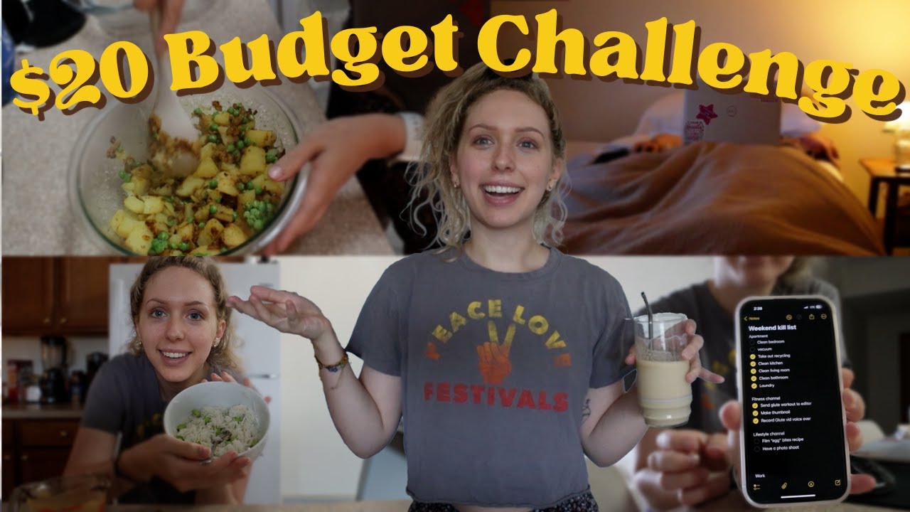 No-Spend Sunday | Budget Meals | Eating on $20/MONTH | Productive Day of Content, Cleaning, Cooking