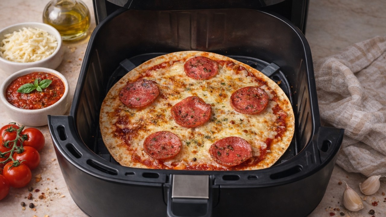 How to Make Tortilla Pizza in the Air Fryer - Super Crispy