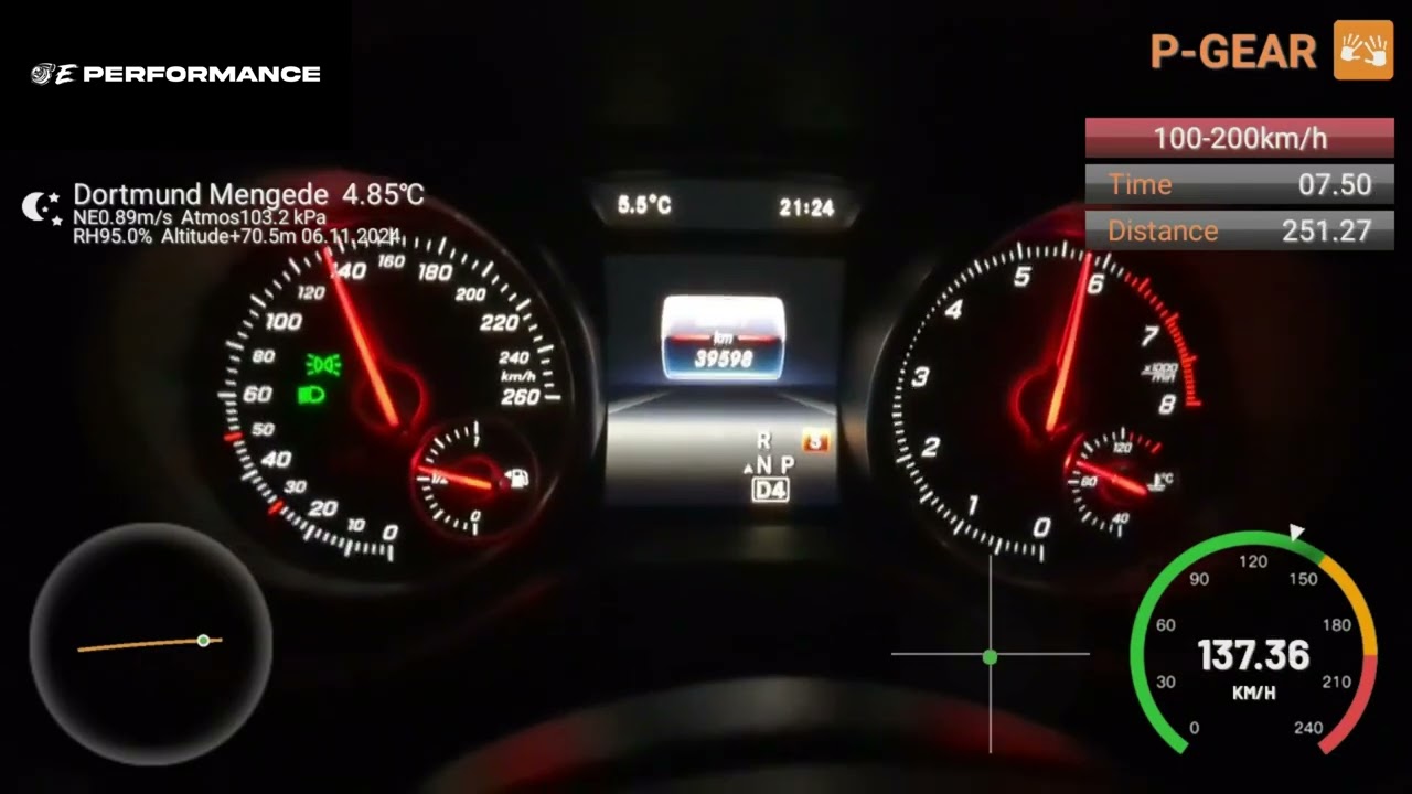 Mercedes GLA200 - X156 Stock 100-200 acceleration