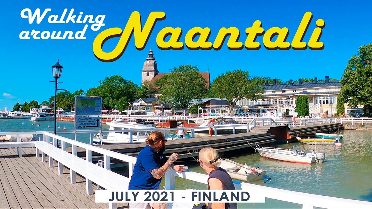 Walking around Naantali, July 2021, Finland [4K]