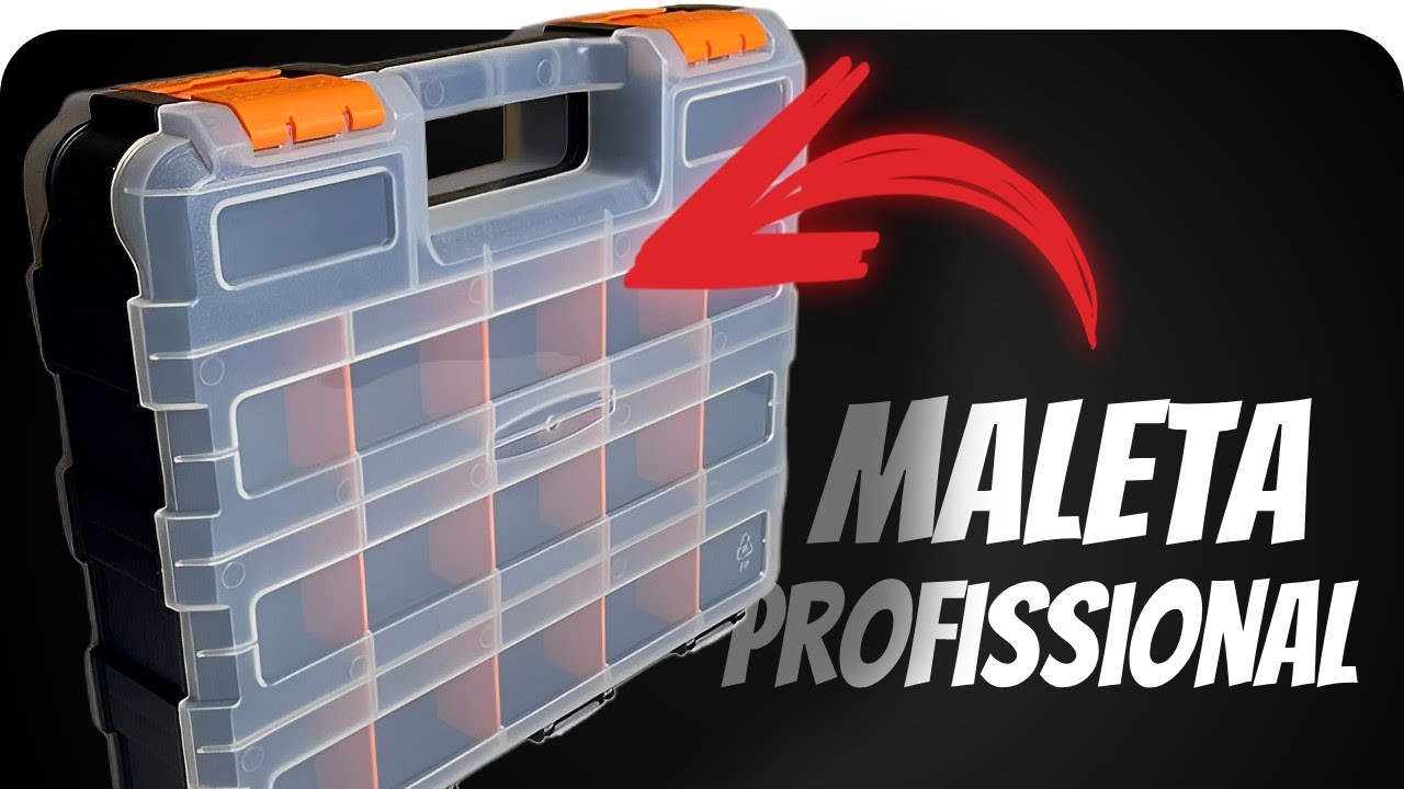 Maleta organizadora reforçada COM DIVISÓRIAS REMOVÍVEIS para terminais, parafusos, abraçadeiras etc!