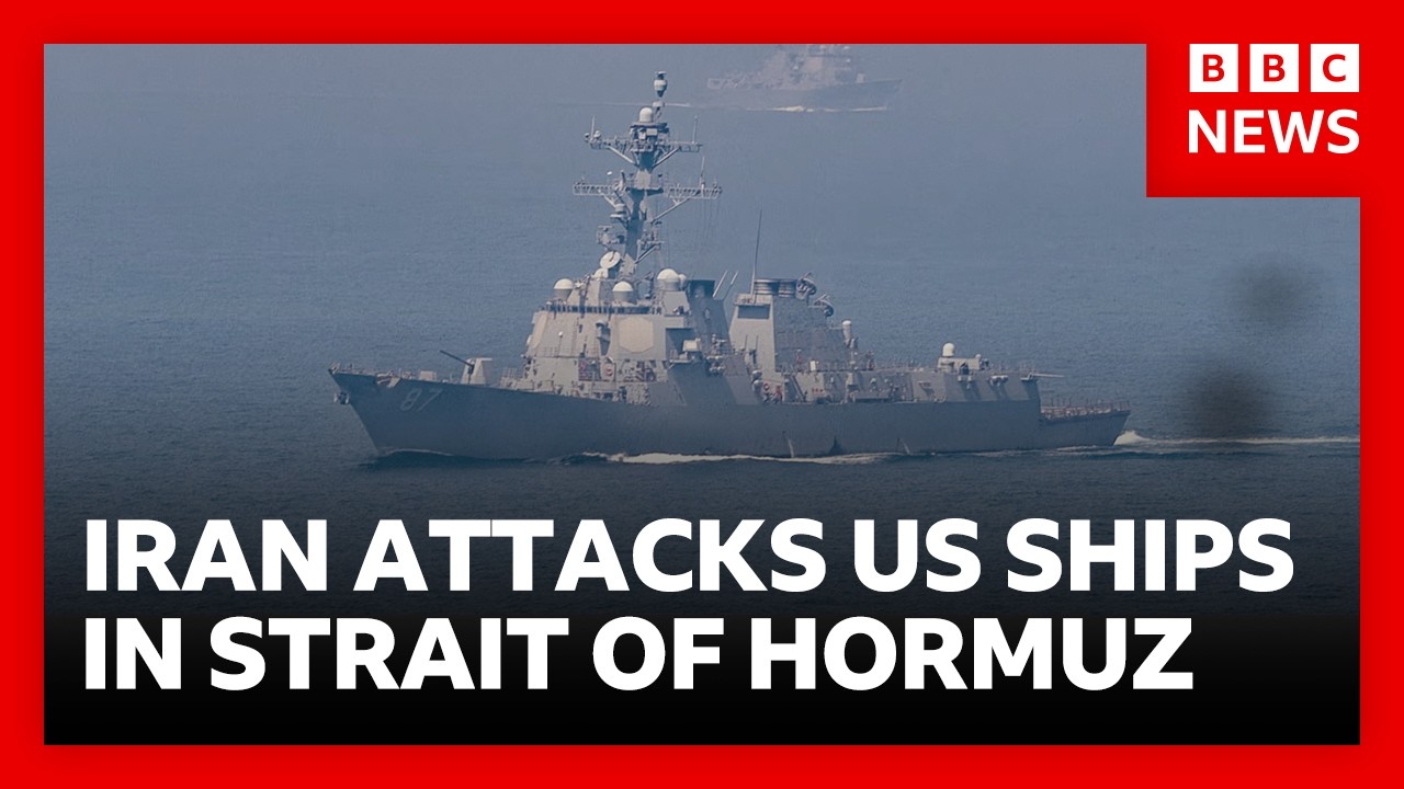 Iran and US exchange fire in strait of Hormuz - Iran accuses US of violating ceasefire | BBC News