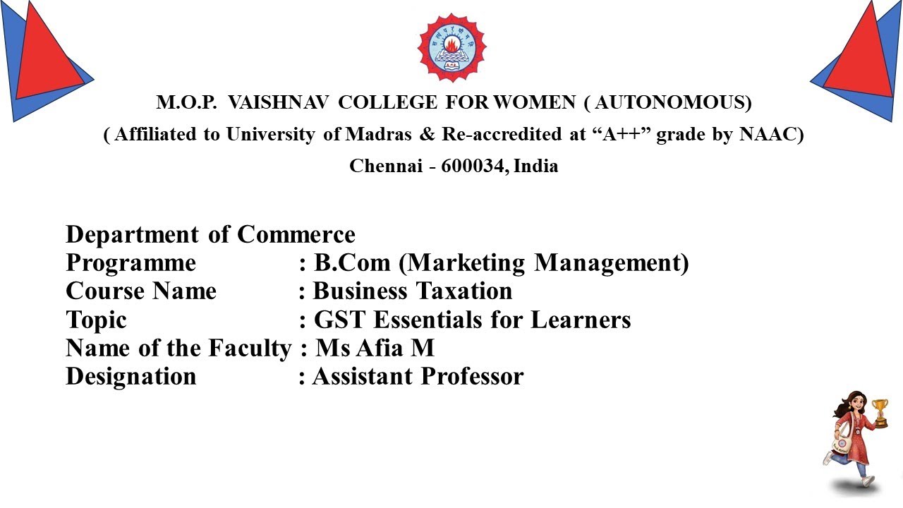 GST Essentials for Learners   Ms Afia M