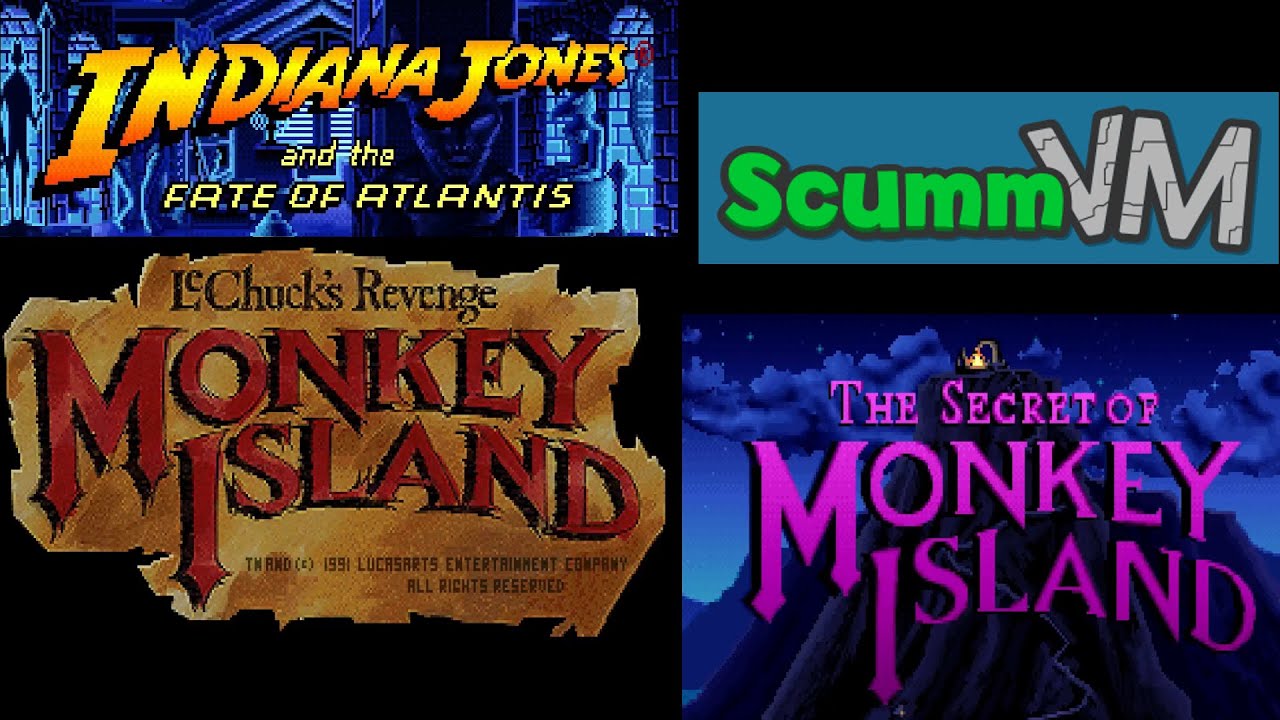 FluidSynth vs AdLib vs Roland MT-32 vs PC Speaker - Comparing Classic Lucasarts Intros