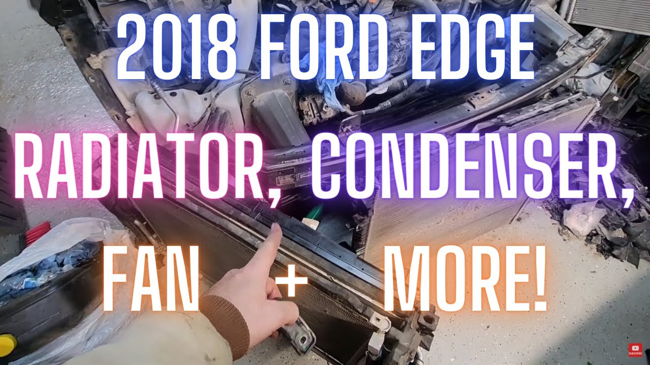 Rebuilding a Wrecked IAAI 2018 Ford Edge Part 2. Cooling Fan, Radiator, Condenser, Intercooler, etc.