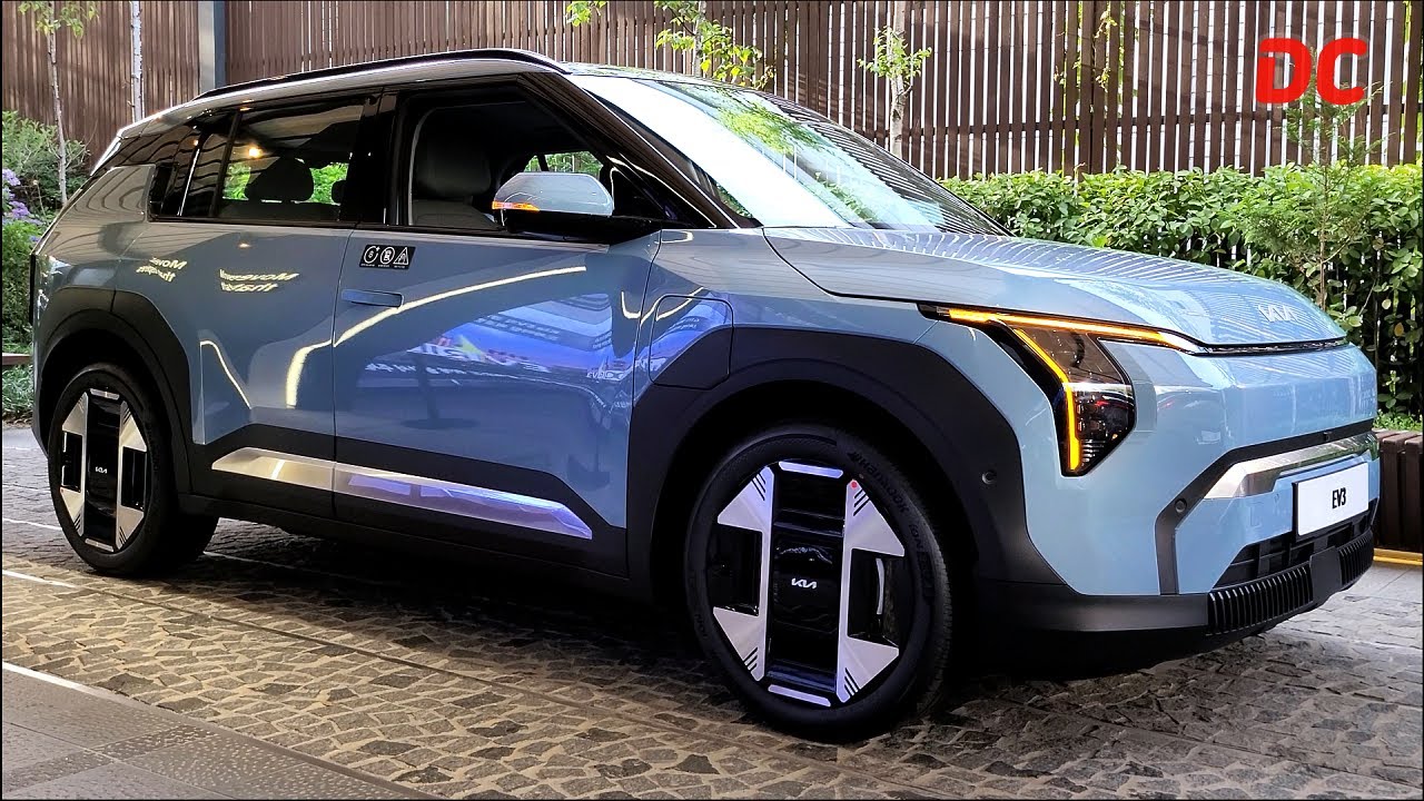 New KIA EV3 Earth Long Range, Frost Blue : 4K Exterior & Interior Detail Cut #DCUT