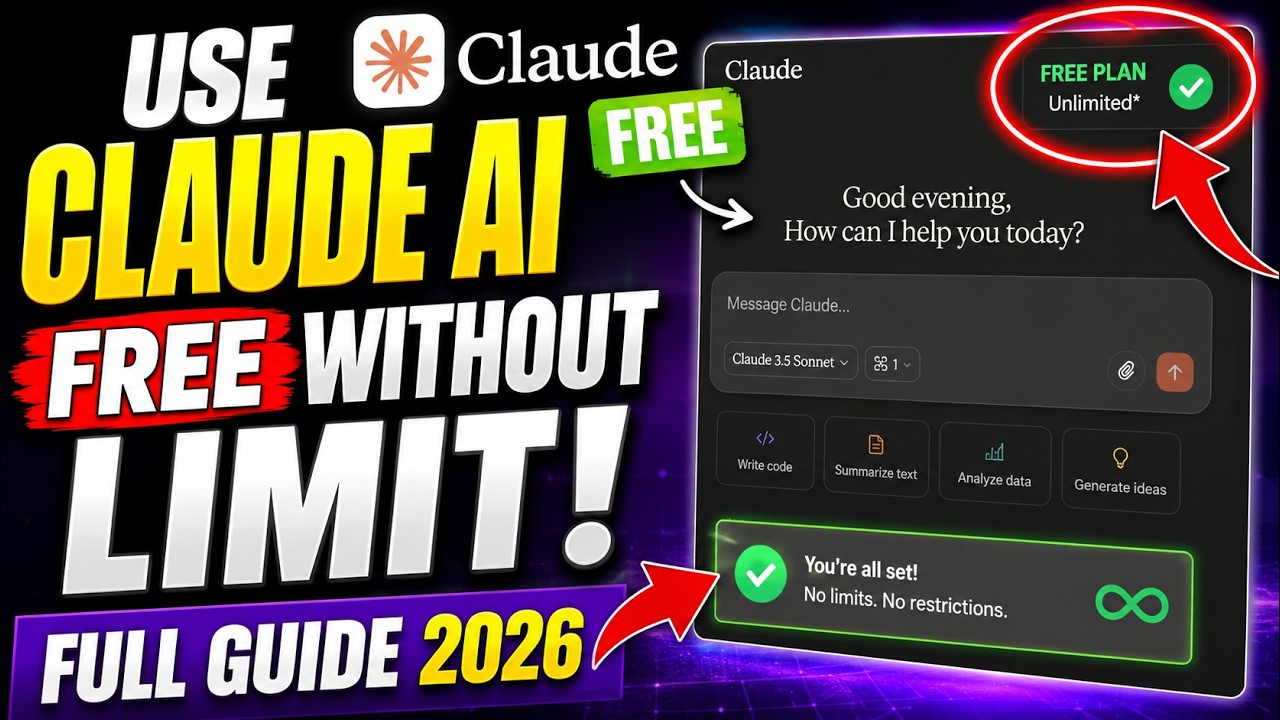 How to Use Claude AI Free Version Without Limit Full Guide 2026