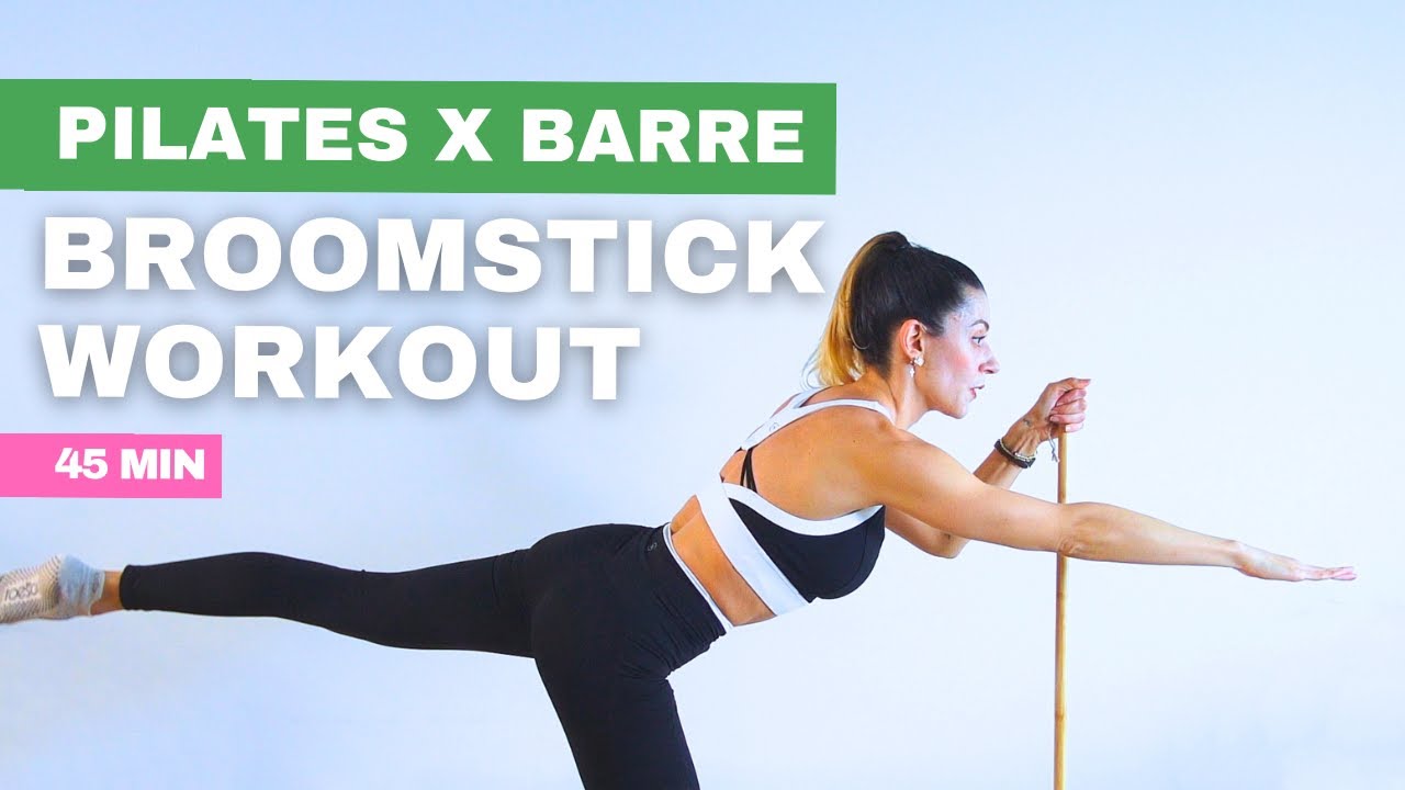 45-Minute Pilates Barre – Full Body Workout at Home (with stick)