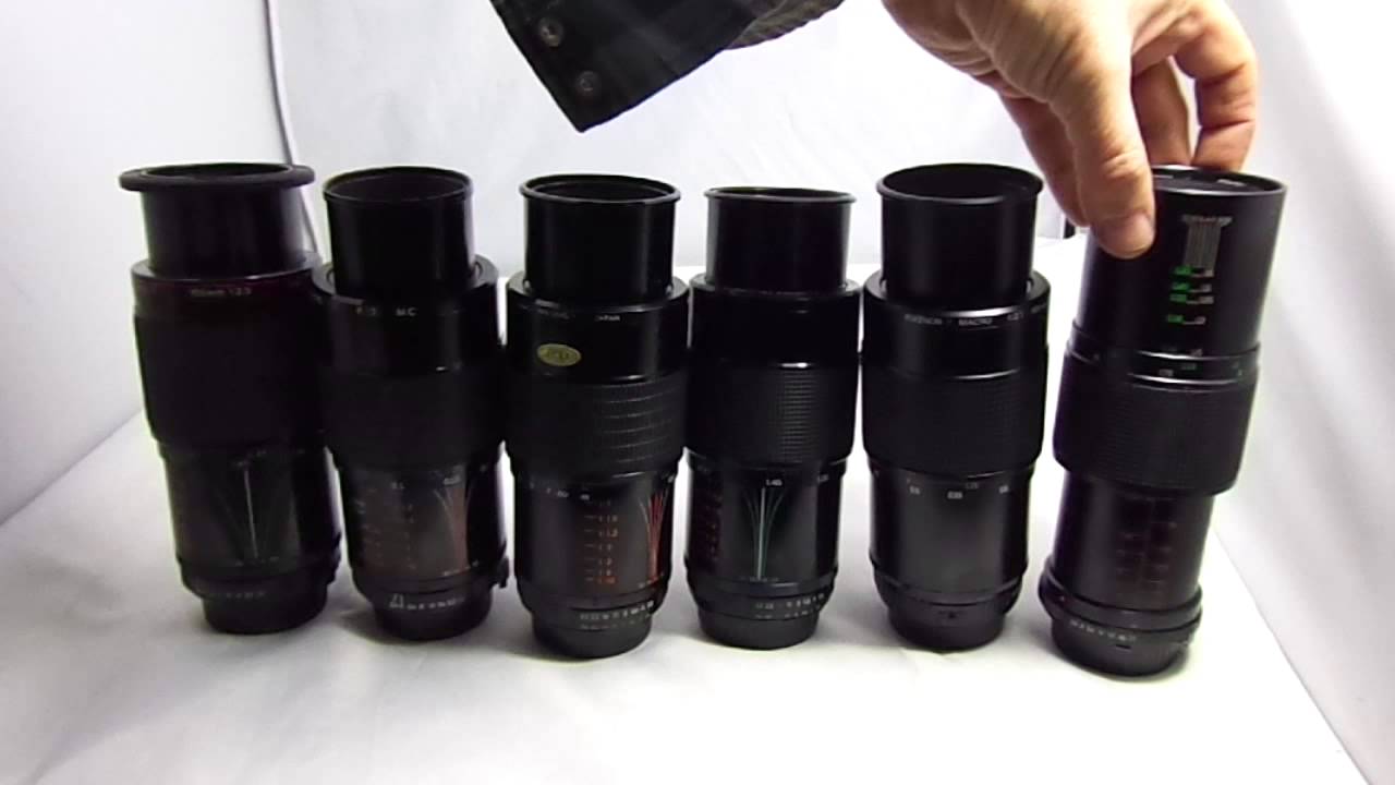 Kiron 105mm, Lester Dine 105mm, Vivitar, Ricoh 105mm objektyvu isorinis palyginimas