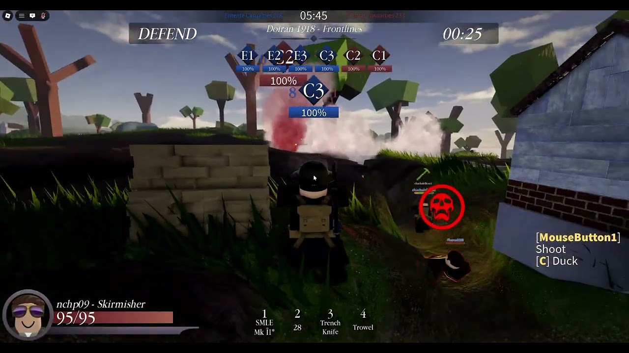 Roblox Entrenched Gameplay, British.