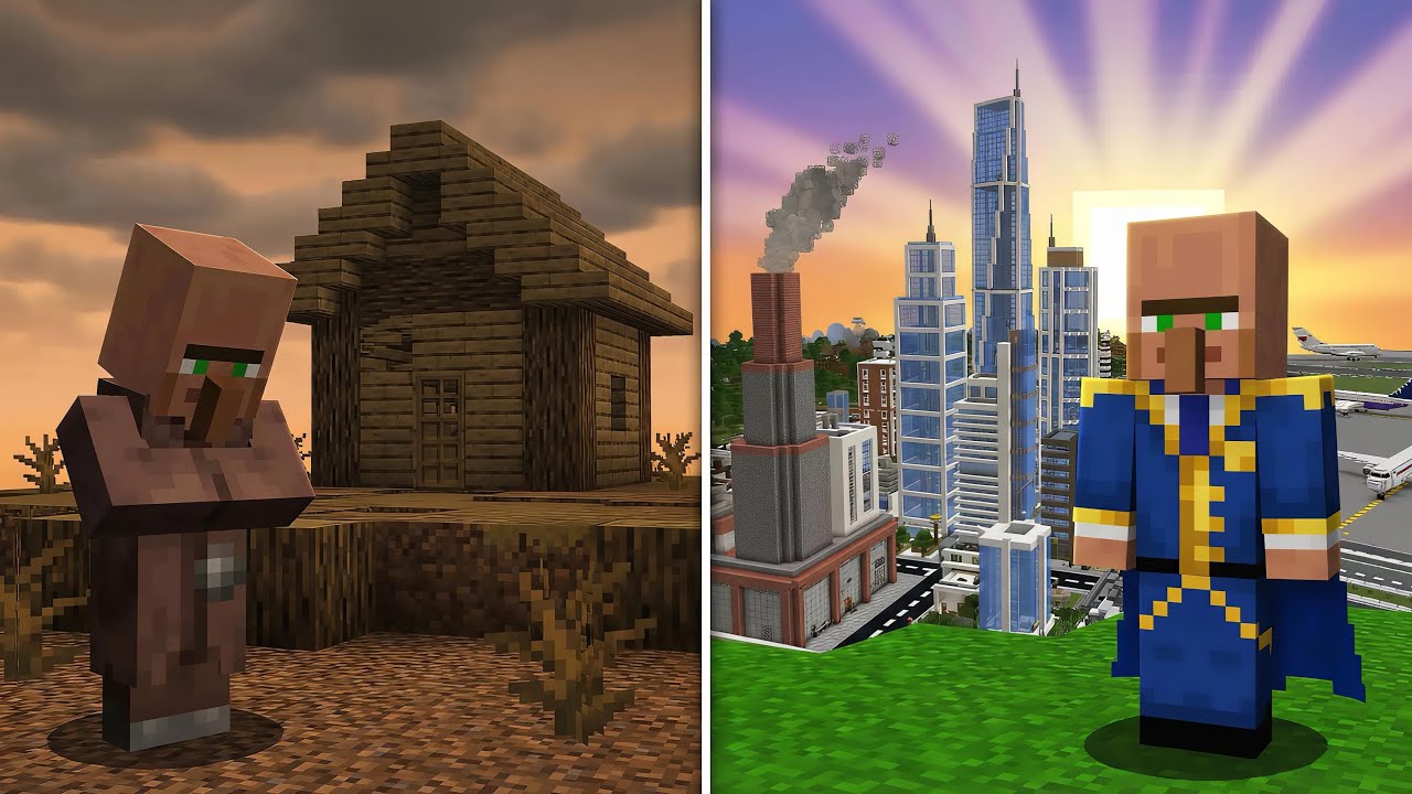 Irongolem warden Villager Grow Farming to Modern City | day 38