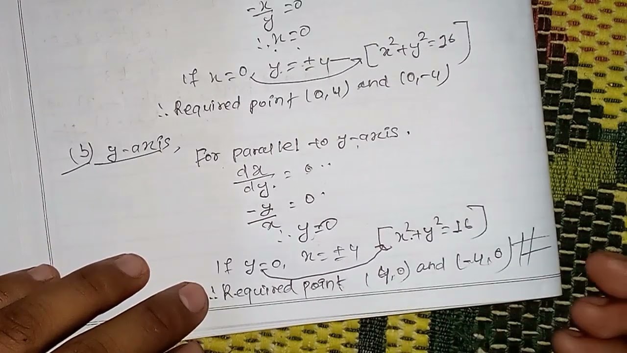 Class -12 application of derivative exercise 13.3 (tangent and normal)