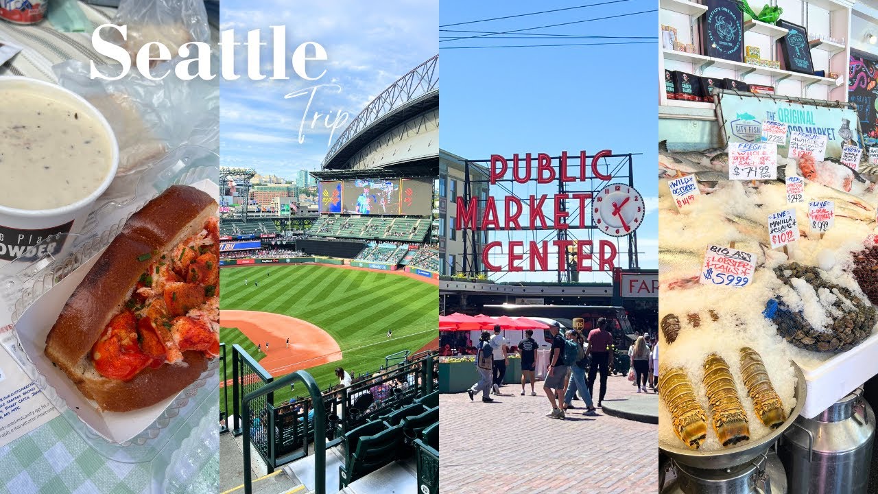 Vancouver to Seattle Road Trip 🇺🇸 | Pike Place,🐟 Mariners Game⚾️, UW Campus🏫