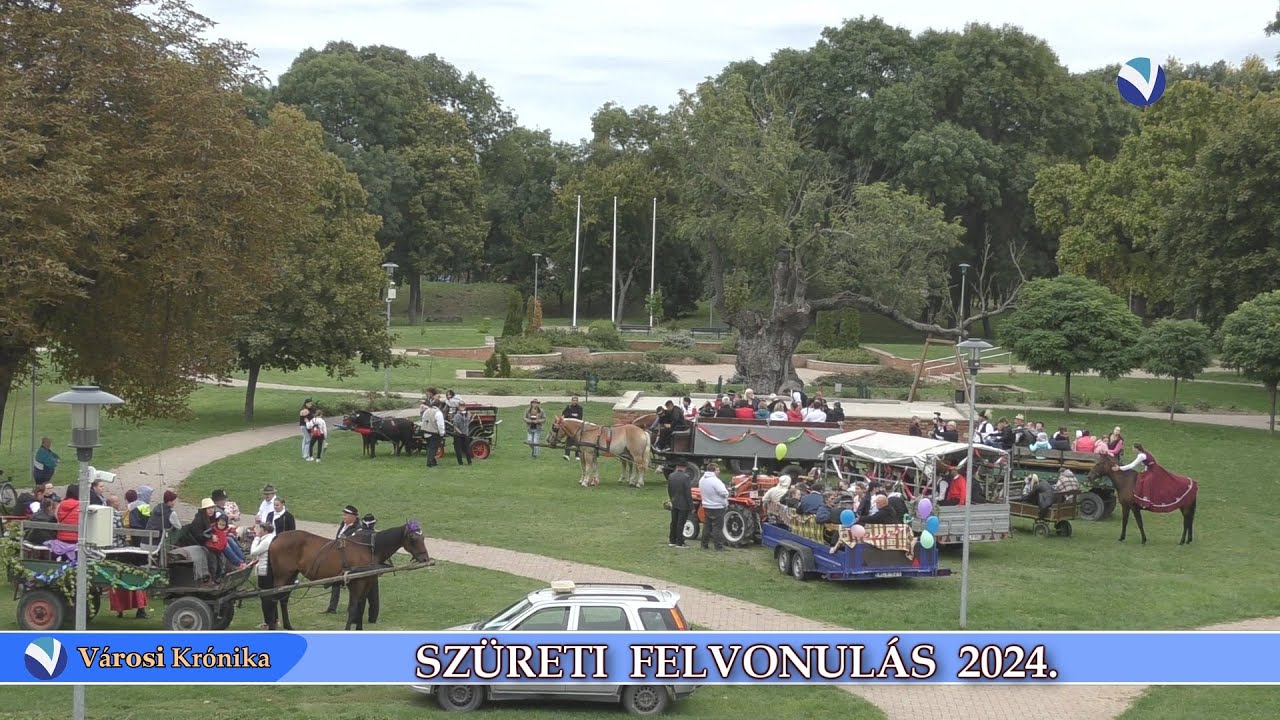 Szüreti felvonulás Ácson 2024-ben.