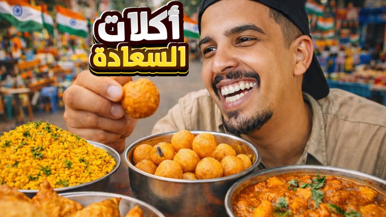 ‏أكل الشوارع في يوم الاستقلال بالهند 🇮🇳