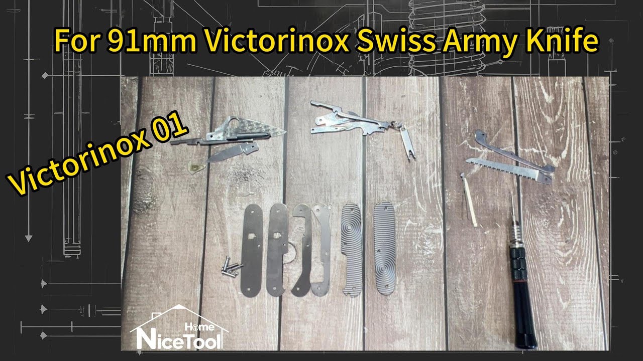 Screw-fixed Titanium Alloy Scales For 91mm Victorinox Swiss Army Knife