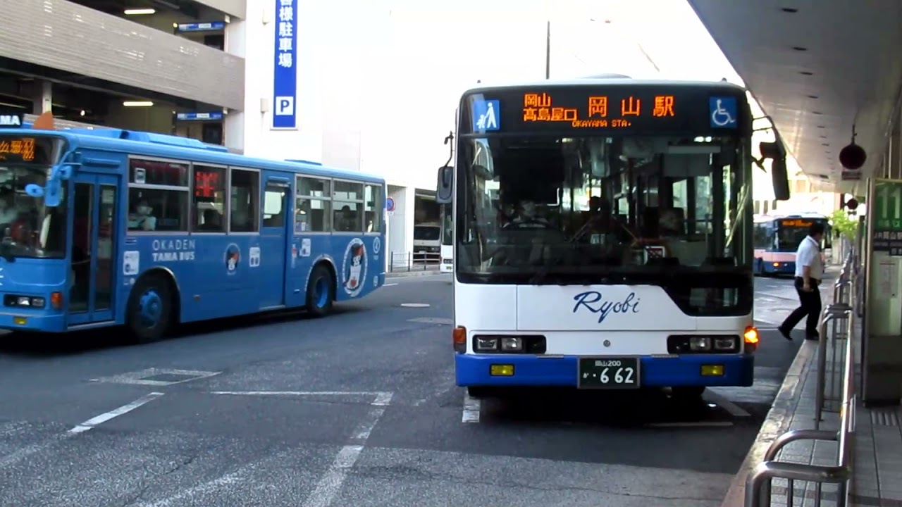 岡山･天満屋バスターミナル 路線バス発着シーン詰め合わせ　2021年第5弾