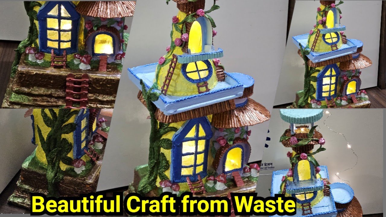 Recycle ♻️ the Waste things into a beautiful home decor || Bottle craft || Best out of waste.