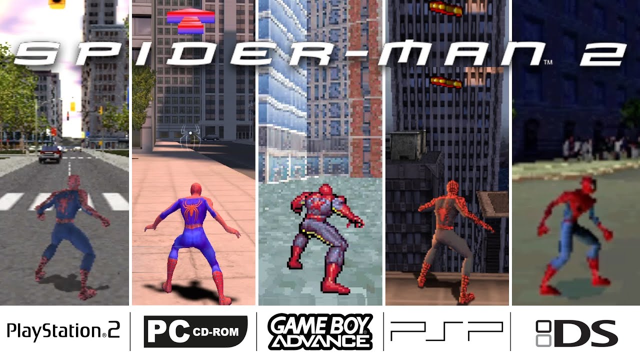 Сравнение всех версий игры Spider-Man 2