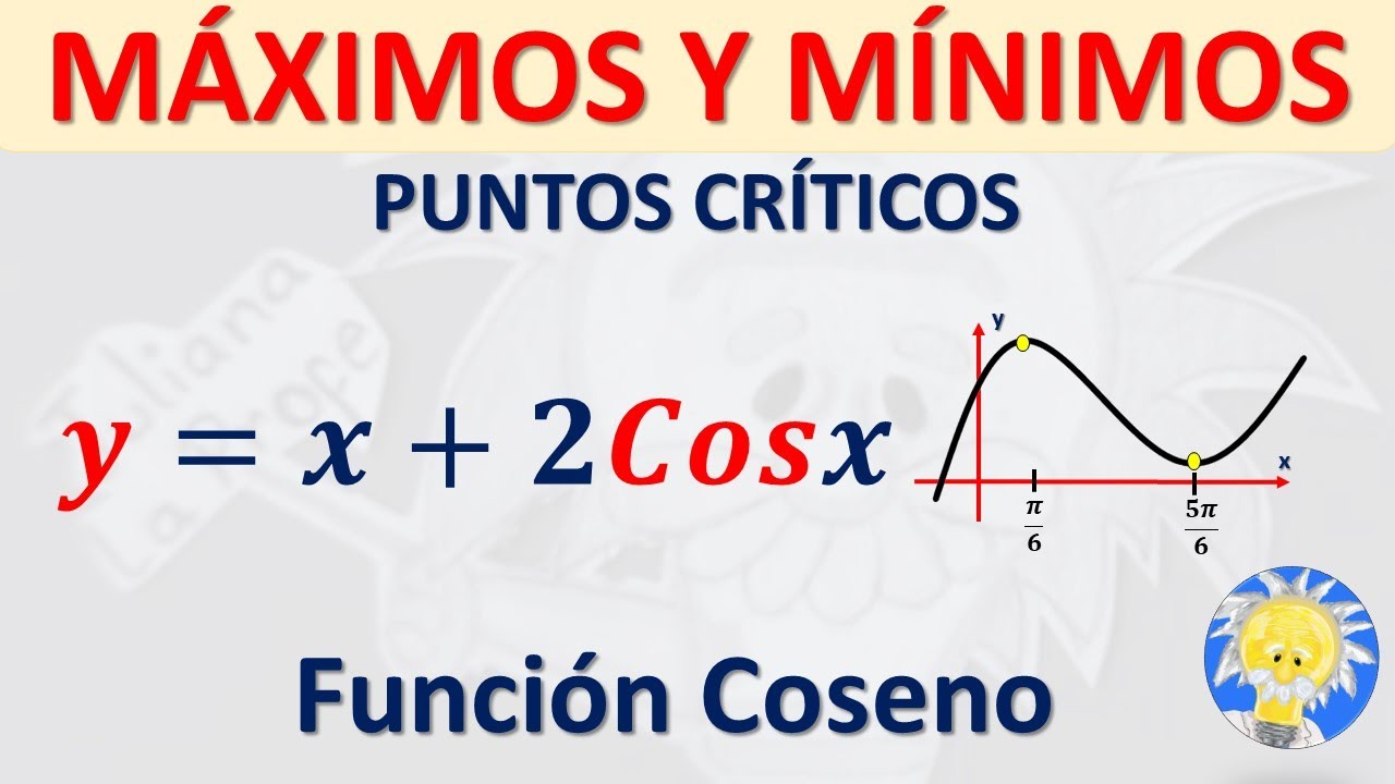 📈 PUNTOS CRITICOS: MÁXIMOS y MÍNIMOS FUNCIÓN COSENO (Aplicación de Derivadas)| Juliana la Profe