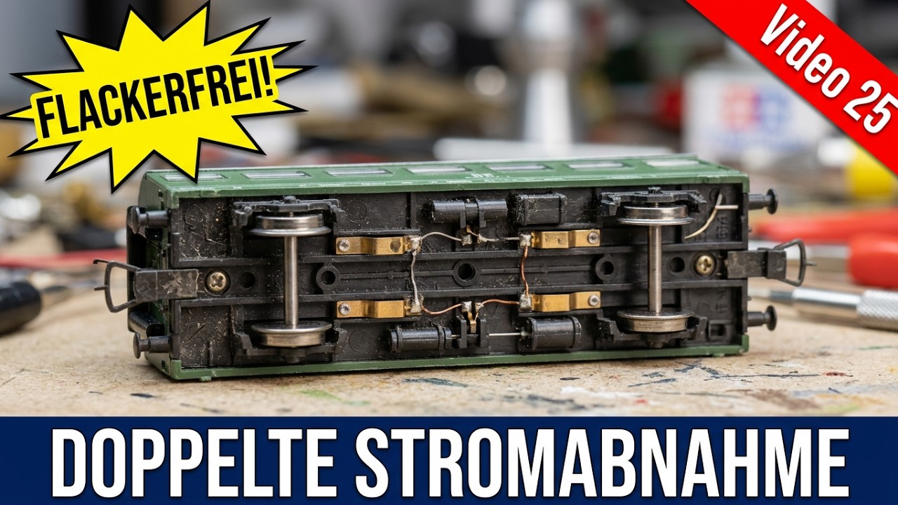 Rekowagen mit doppelter Stromabnahme (Teil 25) für die Modellbahn TT