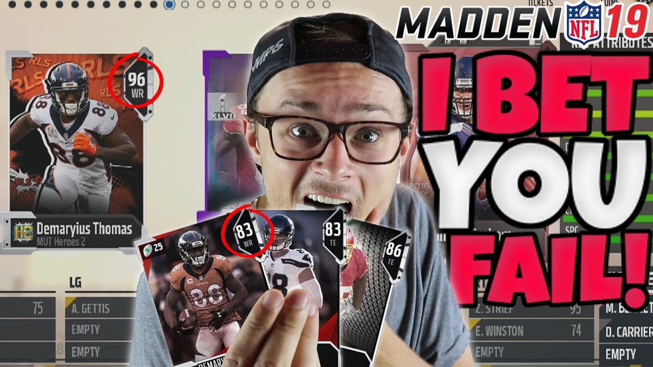 I CAN ONLY DRAFT A PLAYER IF I KNOW HIS MADDEN 19 OVERALL!! Hard MUT Draft Challenge
