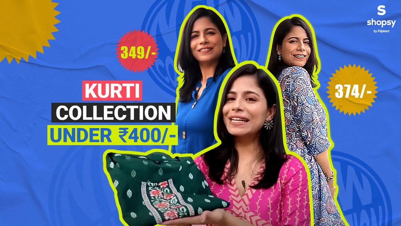 Kurti collection under Rs. 400/- |Chikankari, Cotton Kurtis & much more | Shopsy #Kurti #Chikankari