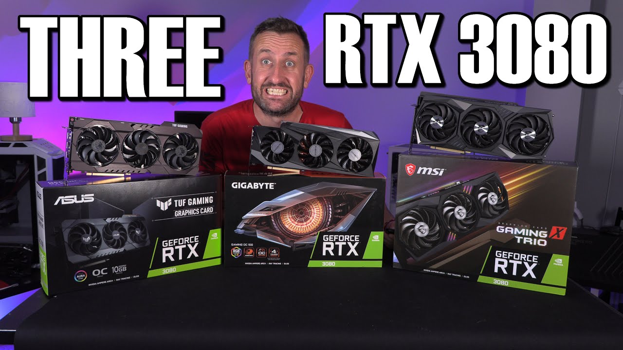 Asus TUF  Gigabyte OC and MSI Gaming X Trio RTX 3080 Review