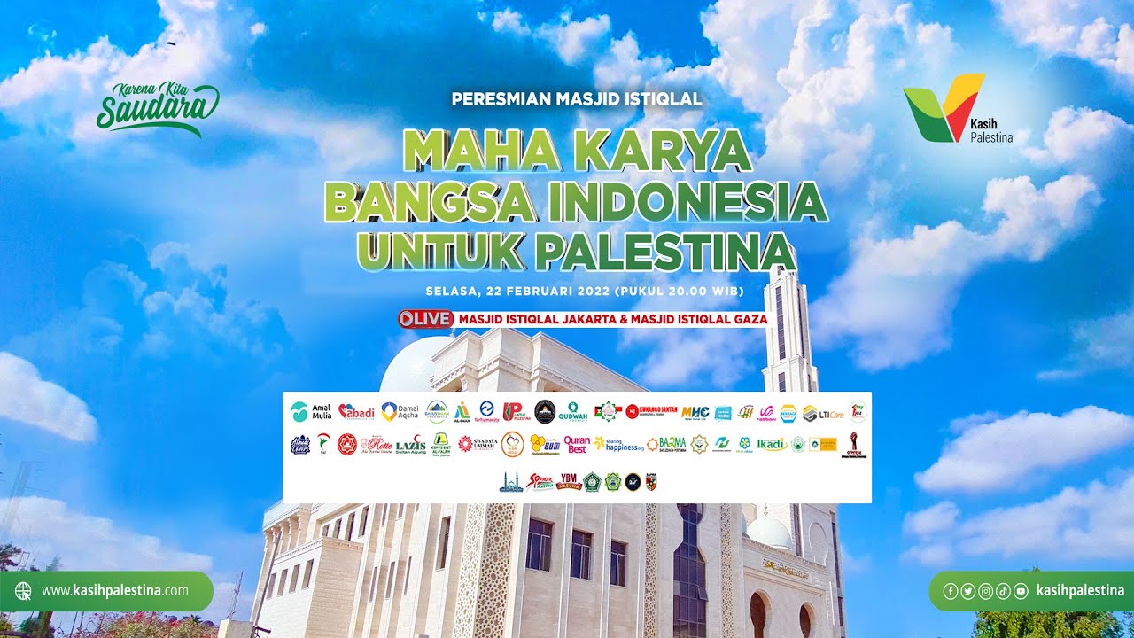Grand Launching Masjid Istiqlal Indonesia di Gaza Palestina