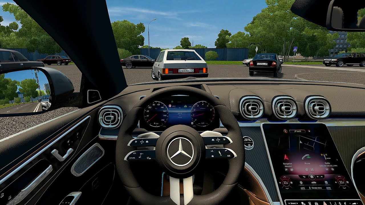 City Car Driving - Mercedes Benz C300 W206 | Steering wheel gameplay [CCD]