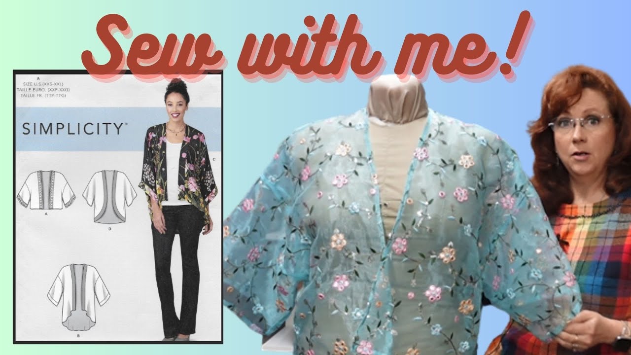 Sewing Simplicity 9124 - Kimono Jacket with French Seams and Sequins!