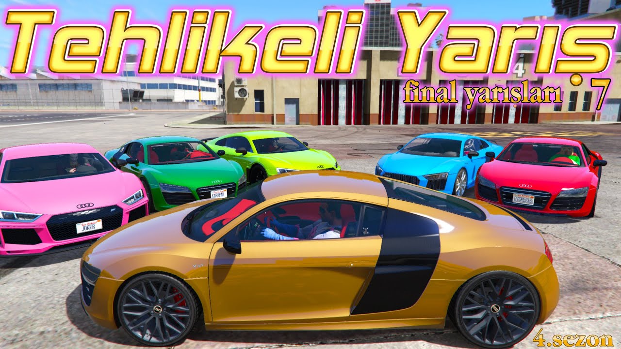 ABUZİ JOKER SUNUCU SÜPER AUDİ ARABALAR - Tehlikeli Final Yarışları Örümcek Adam