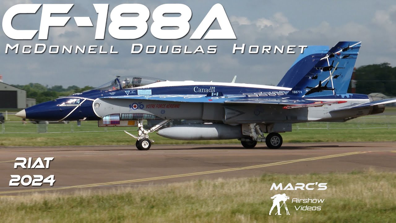 RIAT2024  4Kᵁᴴᴰ RIAT 2024  McDonnell Douglas CF-188A Hornet. Airshow 2024