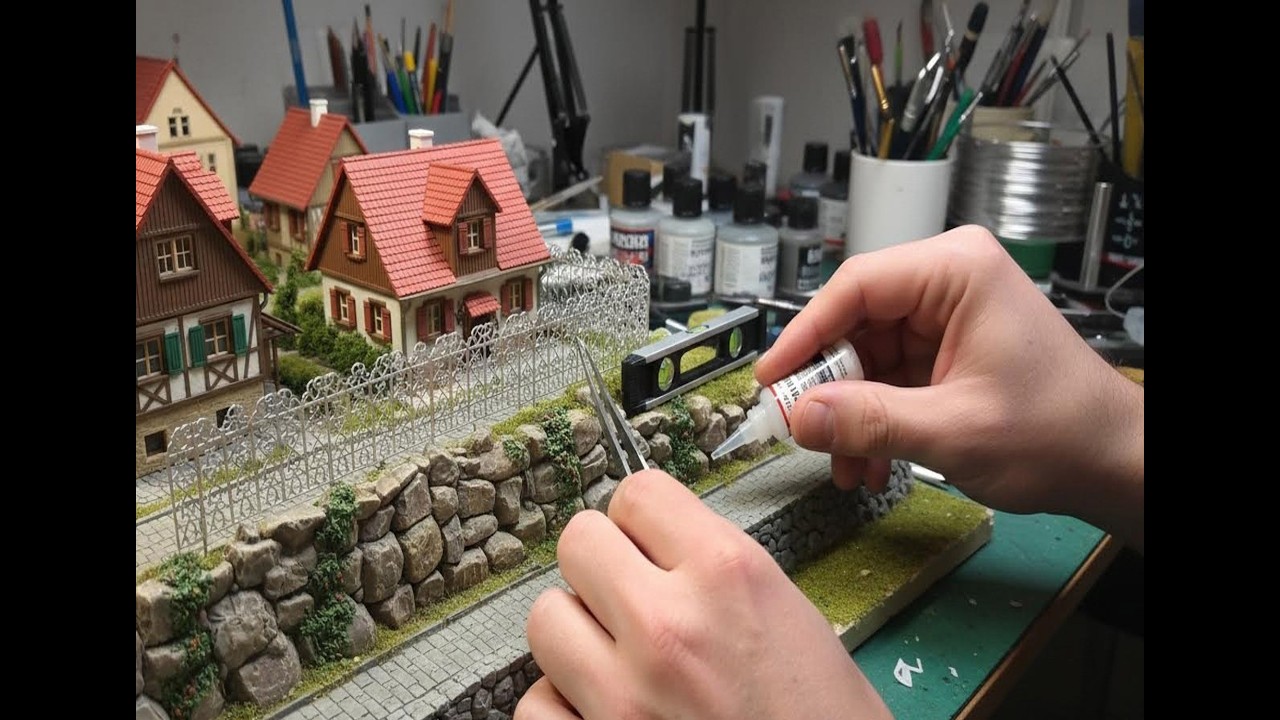 how to build Miniature Model Train Diorama Build | Satisfying Cinematic ASMR