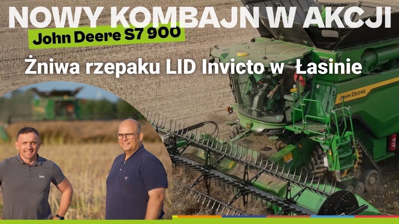 🚜 Czy nowy kombajn pozwoli zredukować straty? John Deere S7 900 w akcji! Żniwa LID Invicto