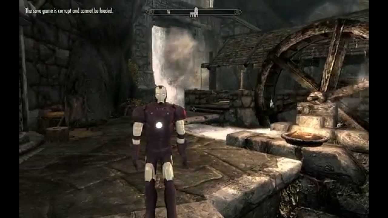Skyrim Iron Man Suit Modification Quick Gameplay Footage