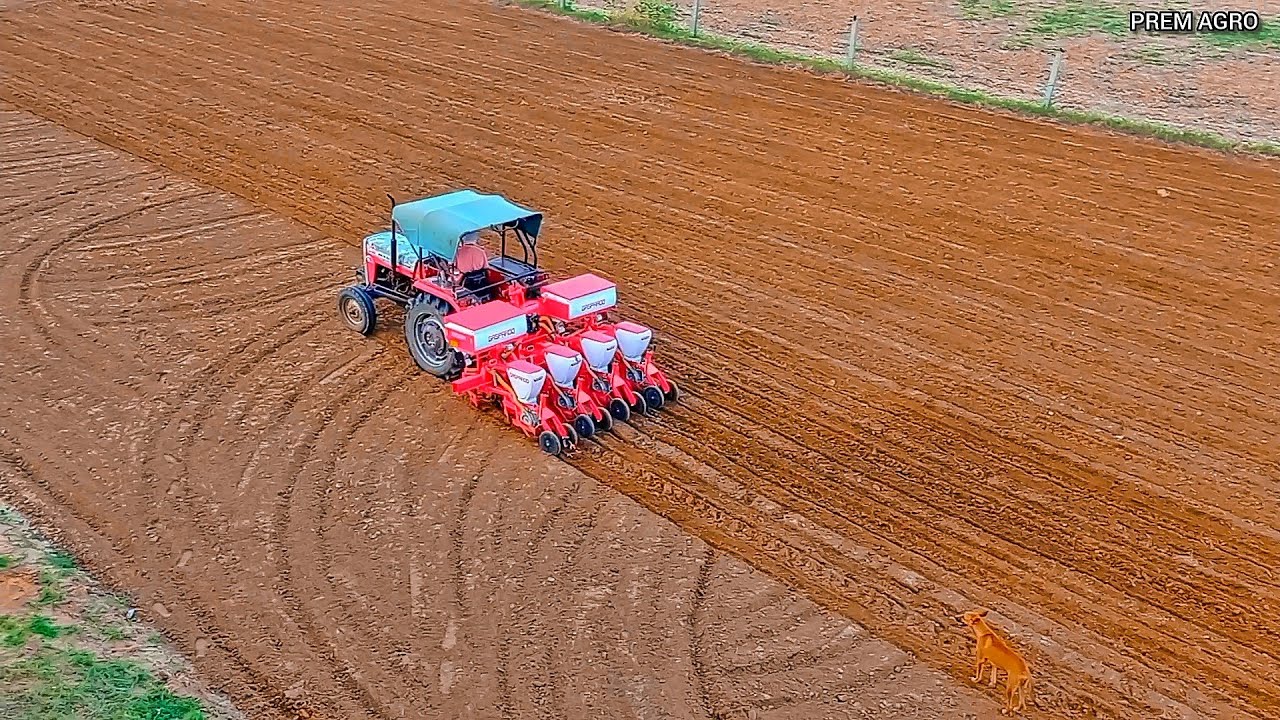 Sowing Millete w/ Maschio Gaspardo Pneumatic Planter & Massey Ferguson tractor | Prem Agro Beejna