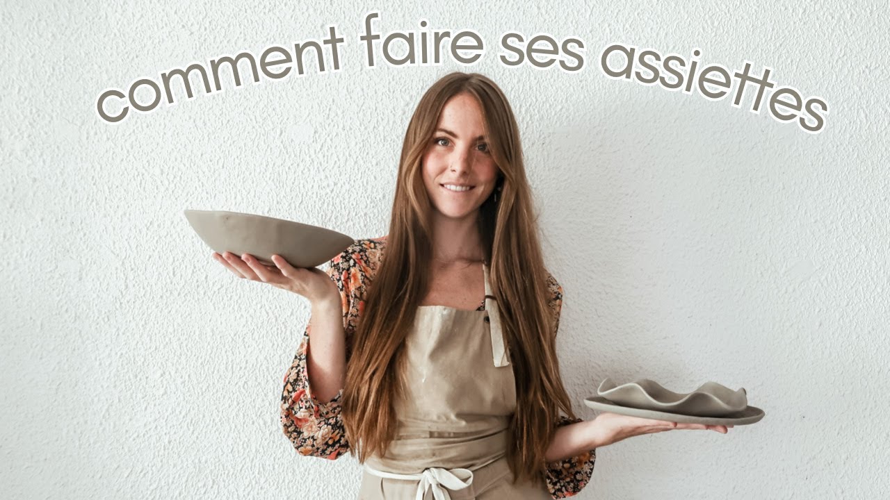 TUTO POTERIE SANS TOUR: création de 3 assiettes faciles! (niveau débutant) 👩🏼‍🎨 🍽️