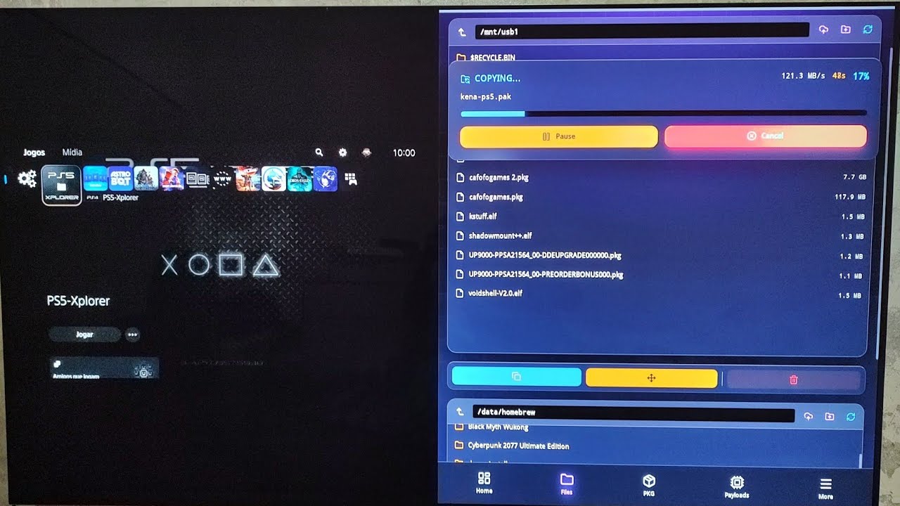 🚀Transferindo Arquivo 📂📂 SUPER RÁPIDO Com Voidshell / PS5 Jailbreak 