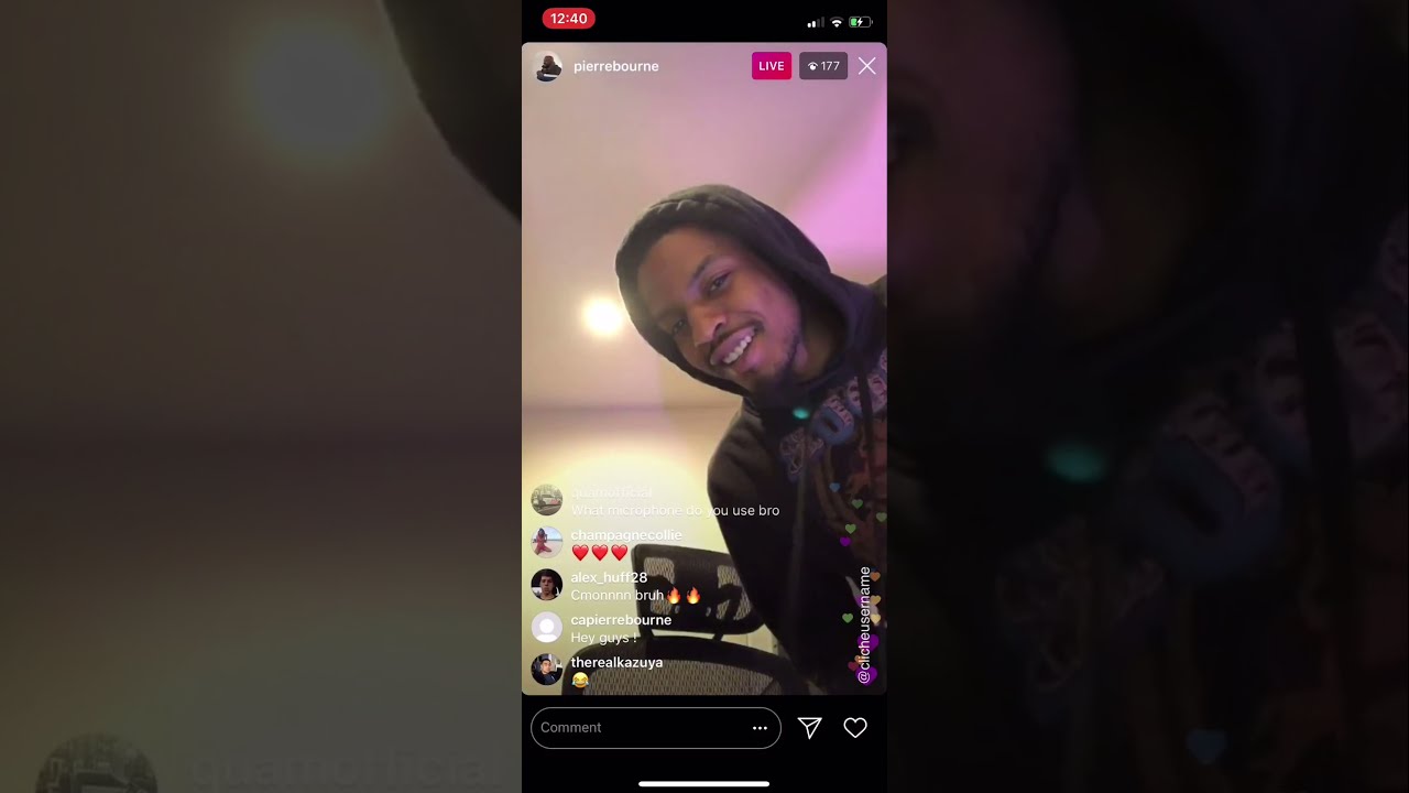 Pierre Bourne Freestyles on &ldquo;Come And Go&rdquo; (Waterboy 2) & &ldquo;Air Pierre&rdquo; Beats on IG Live (Mar 8, 2019)