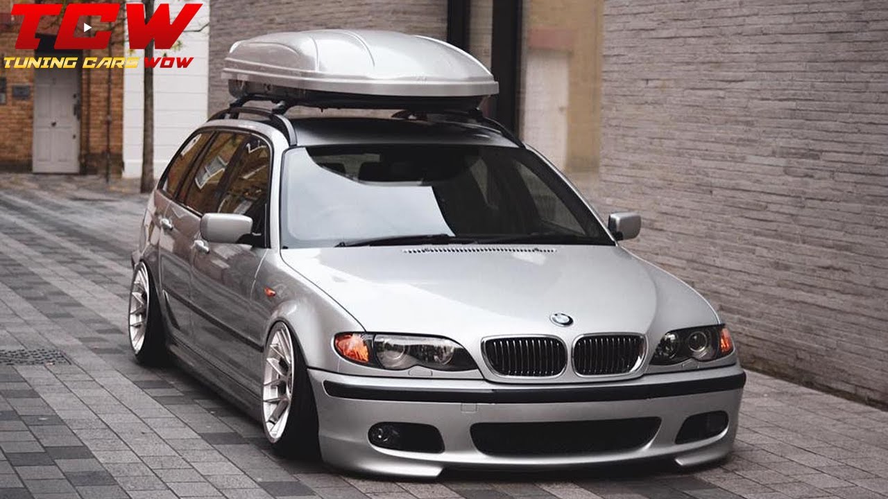 Bmw E46 Touring Bagged on Maserati Rims Tuning Project