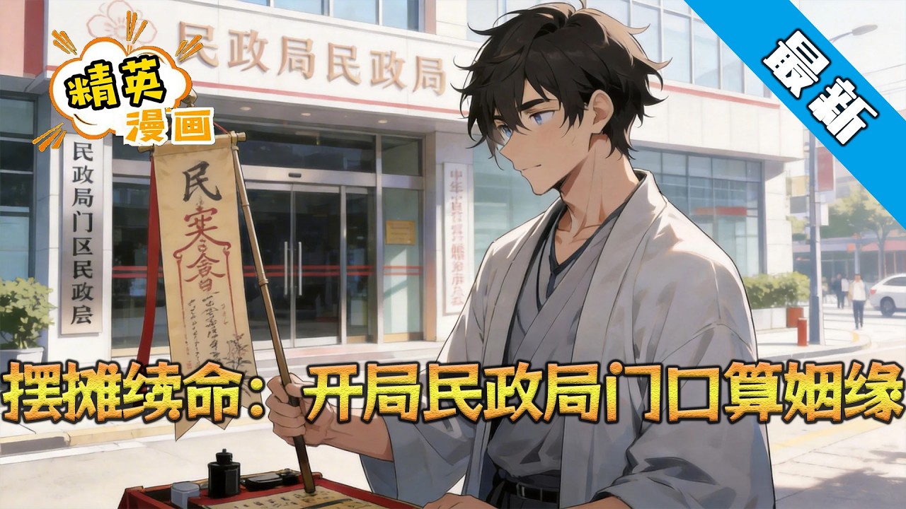 【更新EP1~168】《摆摊续命：开局民政局门口算姻缘》剩三个月寿命的江枫被系统强制在民政局门口摆摊算姻缘。他看一眼新娘：&ldquo;你老公快进去了。&rdquo;看一眼新郎：&ldquo;儿子也不是亲的。&rdquo;#小说 #都市 #精英漫画